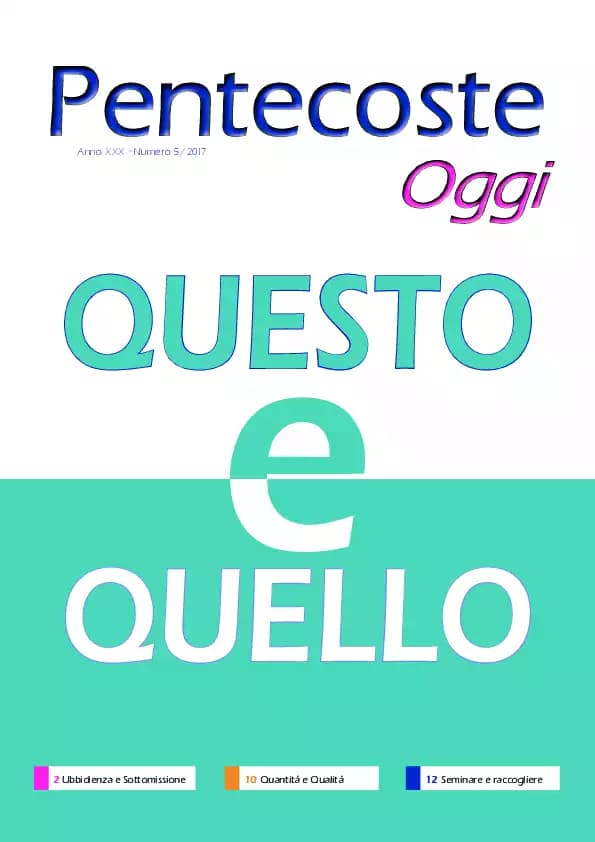 Pentecoste Oggi - 05 - 2017
